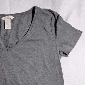 H&M Grey V-Neck Shirt